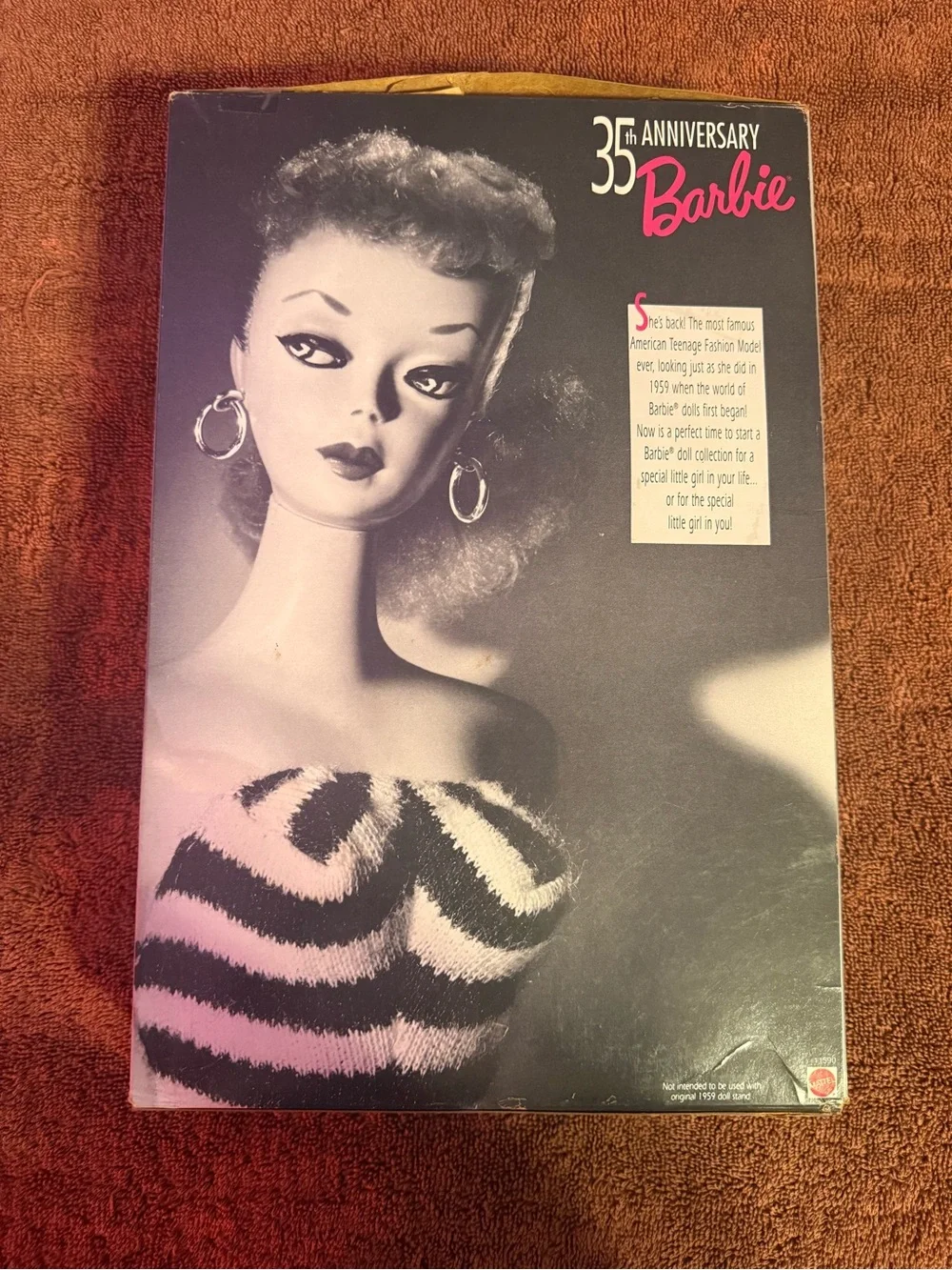 Barbie 35th Anniversary Special Ed. Reproduction Original 1959 Doll 1993 NRFB